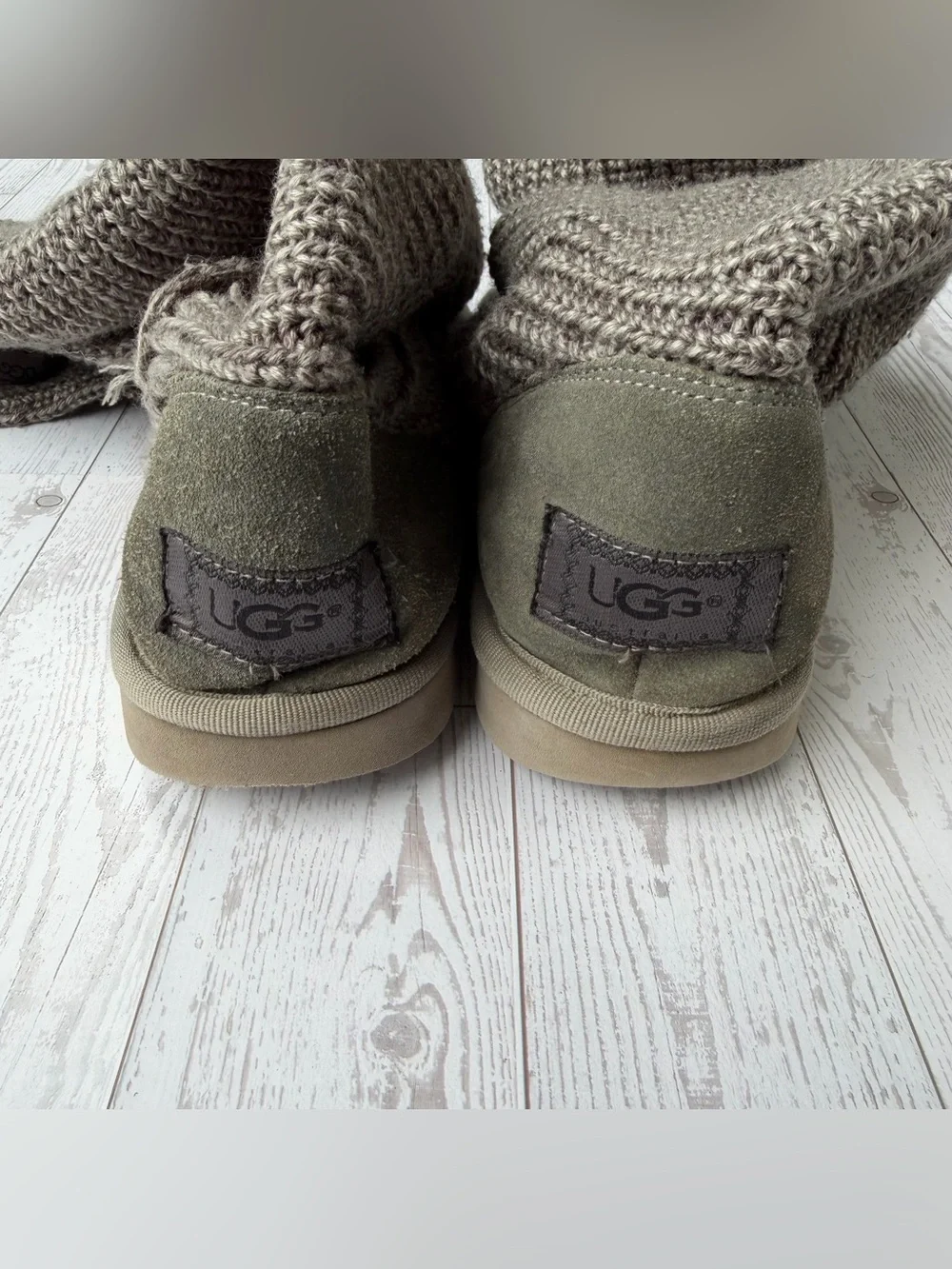 UGG Australia, Ugg, Lattice Cardy Knit Boots, Gray‎ Boots | Women’s 8